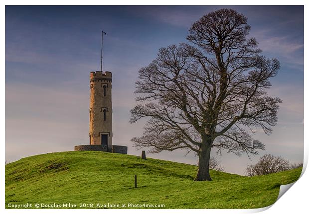 Binns' Tower, West Lothian Print by Douglas Milne