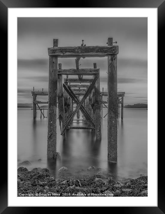 Hawkcraig Pier, Aberdour Framed Mounted Print by Douglas Milne