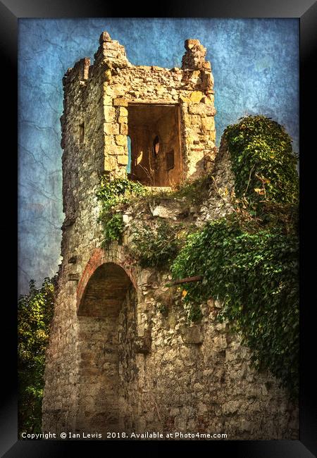 Turret at Wallingford Castle Framed Print by Ian Lewis