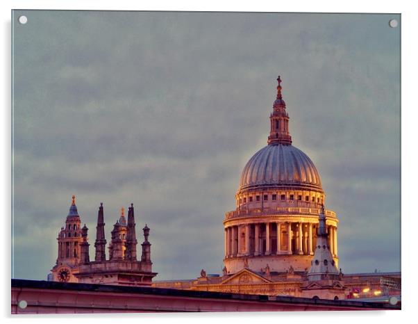 St Pauls Cathedral                                 Acrylic by Victor Burnside