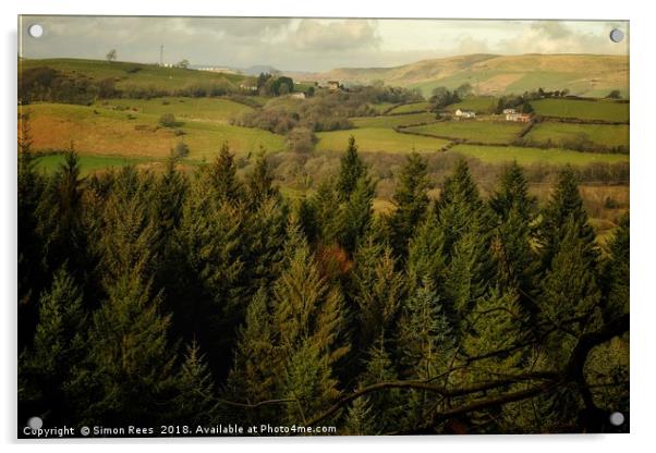                            Rhondda Valleys Landsca Acrylic by Simon Rees