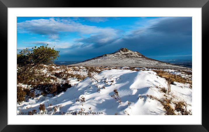 Winter Bennachie, the Mither Tap Framed Mounted Print by alan bain