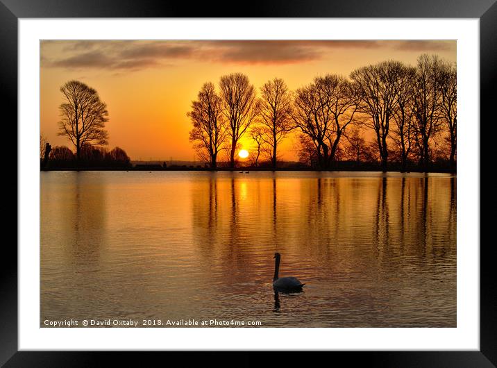 Sunrise over the lake Framed Mounted Print by David Oxtaby  ARPS