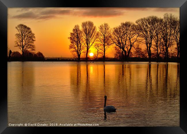 Sunrise over the lake Framed Print by David Oxtaby  ARPS