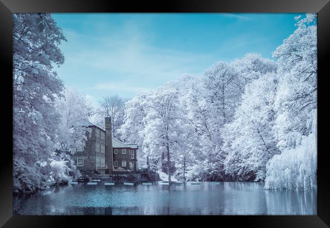 Knaresborough Infrared scene Framed Print by mike morley