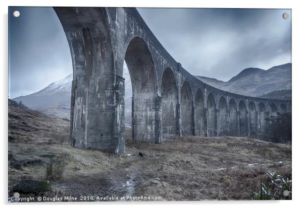 Glenfinnan Viaduct Acrylic by Douglas Milne