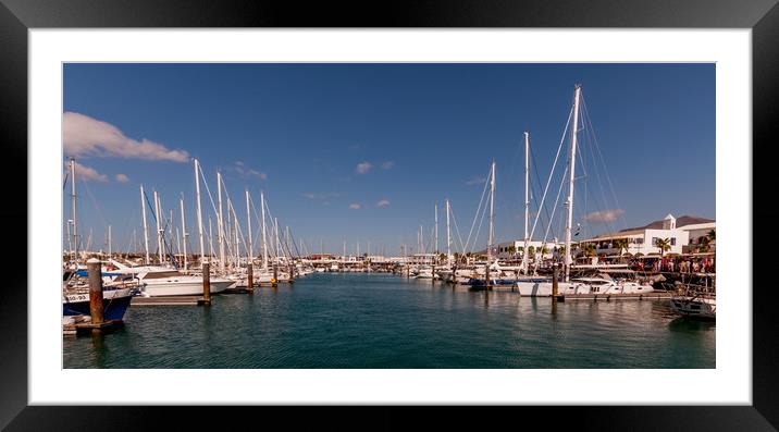 Ready to sail from Marina Rubicon Framed Mounted Print by Naylor's Photography