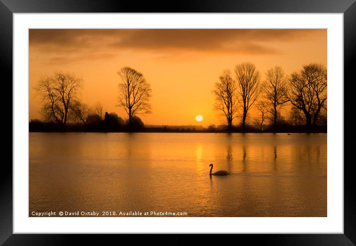 Dawn over the lake Framed Mounted Print by David Oxtaby  ARPS