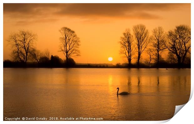 Dawn over the lake Print by David Oxtaby  ARPS