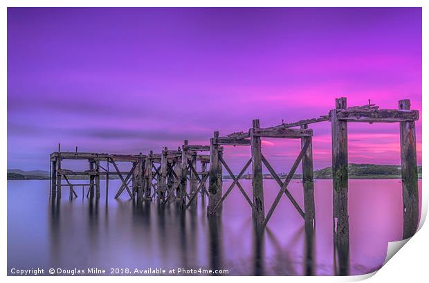 Hawkcraig Pier, Aberdour Print by Douglas Milne