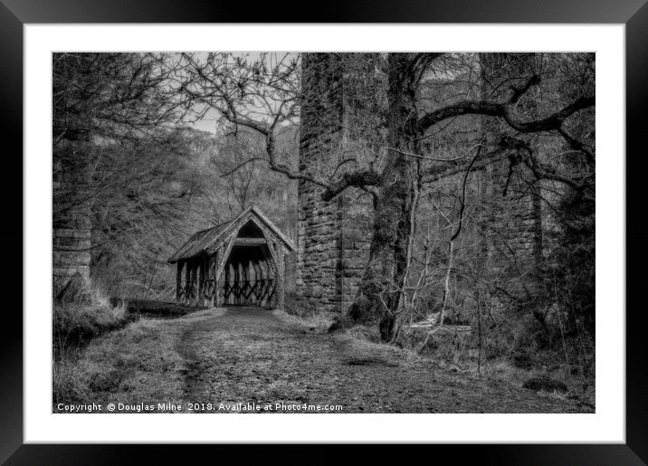 Almondell Country Park Shelter Framed Mounted Print by Douglas Milne