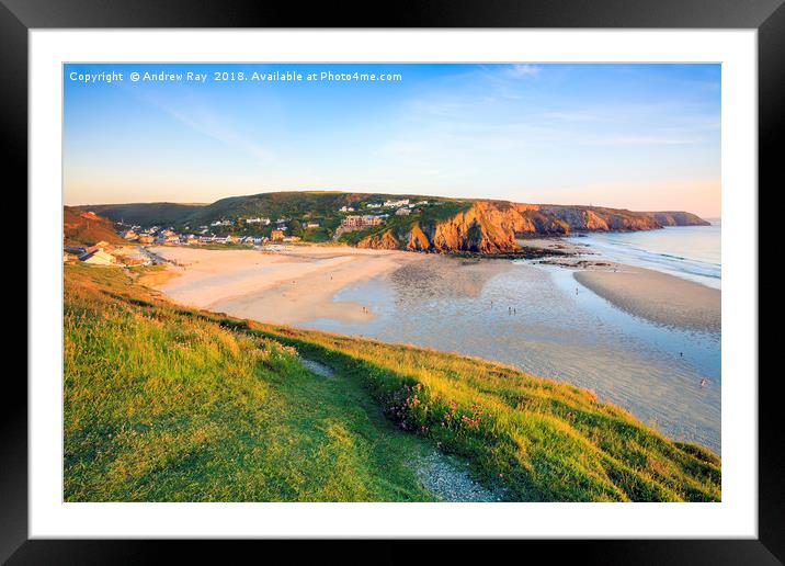 Porthtowan View Framed Mounted Print by Andrew Ray