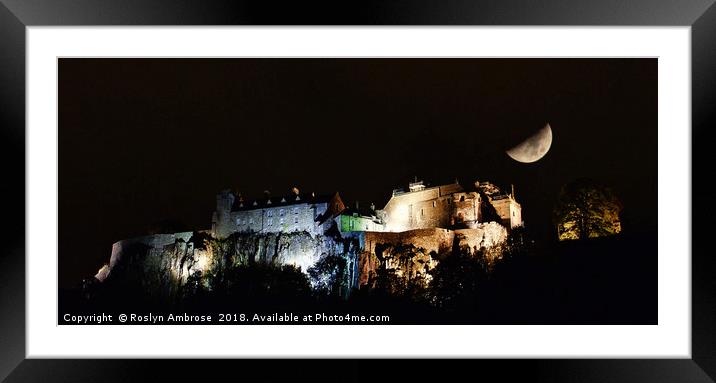 Stirling Castle's Enchanting Night Echoes Framed Mounted Print by Ros Ambrose