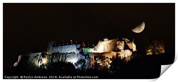 Stirling Castle's Enchanting Night Echoes Print by Ros Ambrose