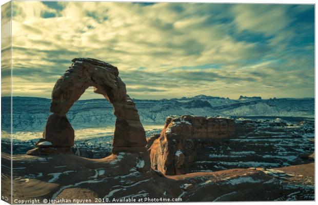 Delicate Arch Canvas Print by jonathan nguyen