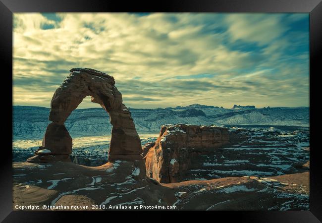 Delicate Arch Framed Print by jonathan nguyen