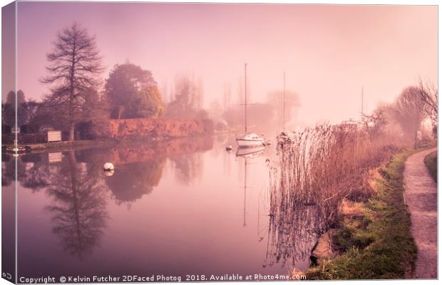 Misty, Morning Tranquility Canvas Print by Kelvin Futcher 2D Photography