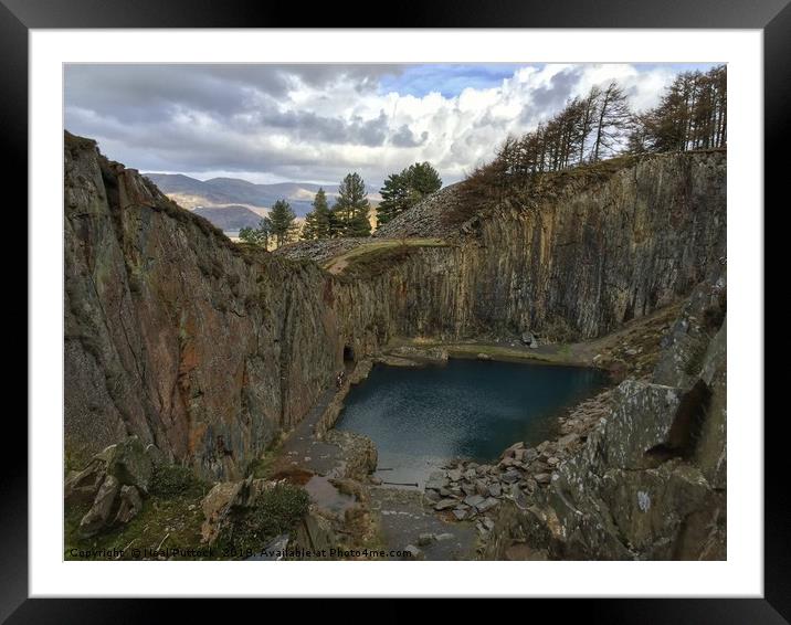 The Blue Lake Framed Mounted Print by Neal P