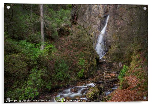The Grey Mare's Tail Waterfall, Kinlochleven Acrylic by Douglas Milne