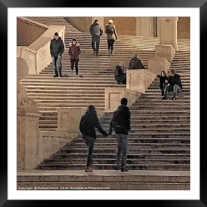 Spanish Steps Framed Mounted Print by Richard Harris