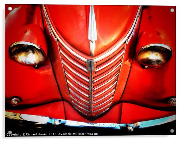 Classic red Fiat Van Acrylic by Richard Harris