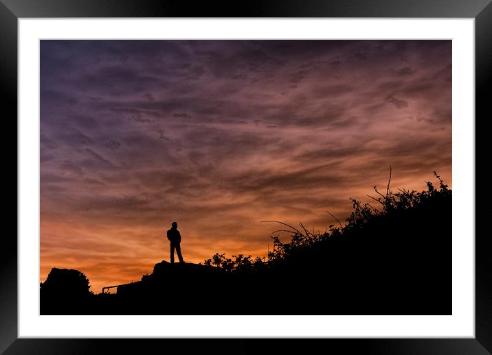 Pensive Sunset Framed Mounted Print by Steve Purnell
