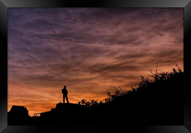 Pensive Sunset Framed Print by Steve Purnell