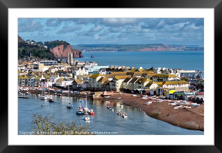 Teignmouth Back Beach on The River Teign Framed Mounted Print by Rosie Spooner