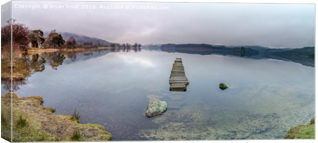 Loch Ard Panorama Canvas Print by bryan hynd