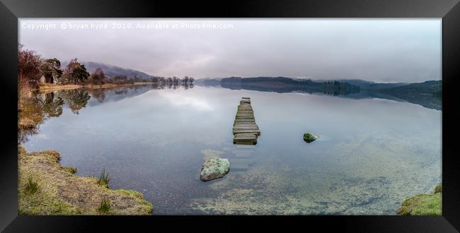 Loch Ard Panorama Framed Print by bryan hynd