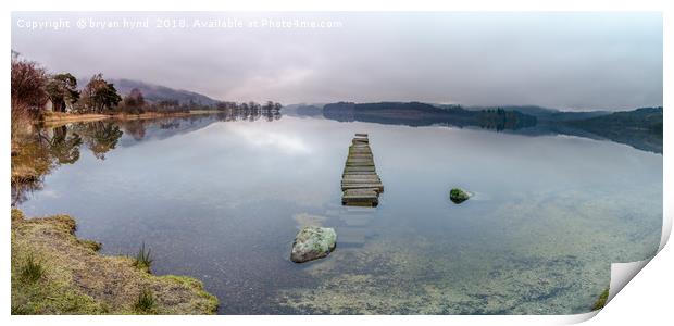 Loch Ard Panorama Print by bryan hynd