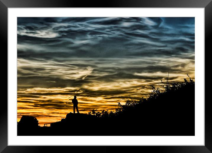 Thoughtful Sunset Framed Mounted Print by Steve Purnell