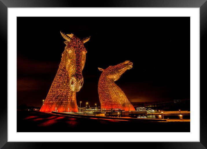 The Kelpies Framed Mounted Print by Pam Sargeant