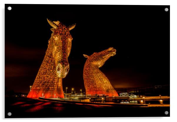 The Kelpies Acrylic by Pam Sargeant
