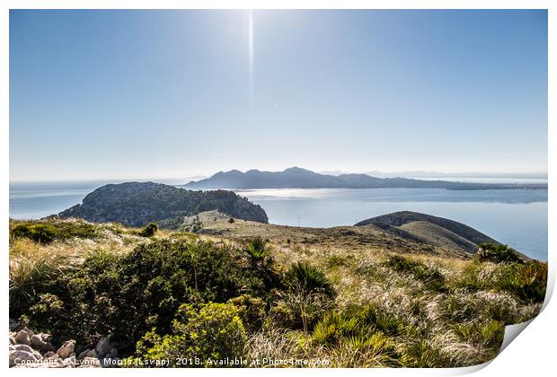 Mallorca Mountains Print by Lynne Morris (Lswpp)