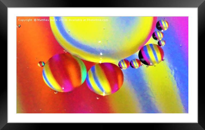 Spheres and Stripes                 Framed Mounted Print by Matthew Balls