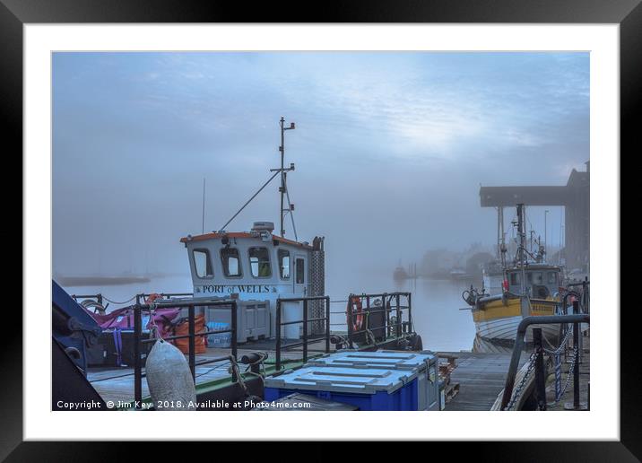Wells Harbour Framed Mounted Print by Jim Key