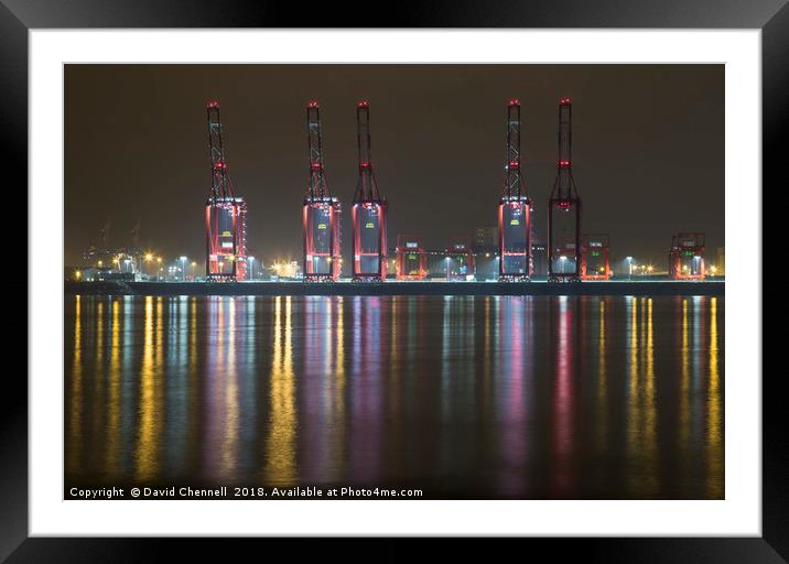 Liverpool 2 Container Terminal Magic Framed Mounted Print by David Chennell
