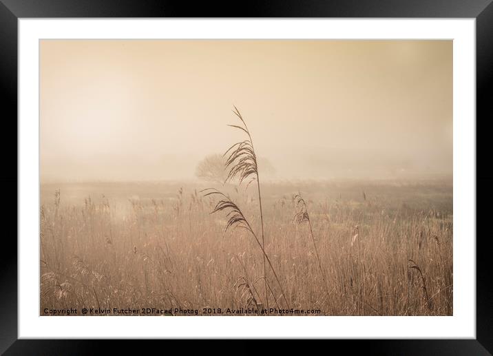 Misty Morning Marshes Framed Mounted Print by Kelvin Futcher 2D Photography