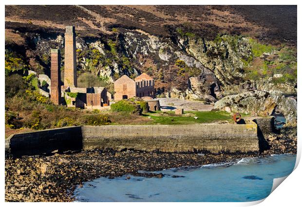 Porth Wen Brickworks, Anglesey. Print by Colin Allen