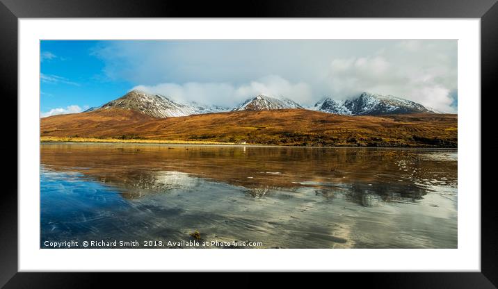 The Cuillin from Glen Brittle beach Framed Mounted Print by Richard Smith
