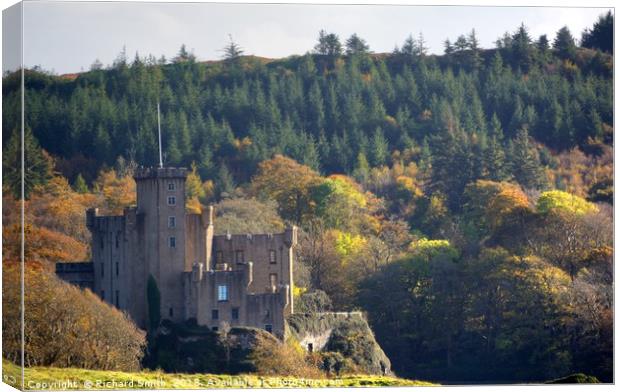 Dunvegan Castle in the autumn Canvas Print by Richard Smith