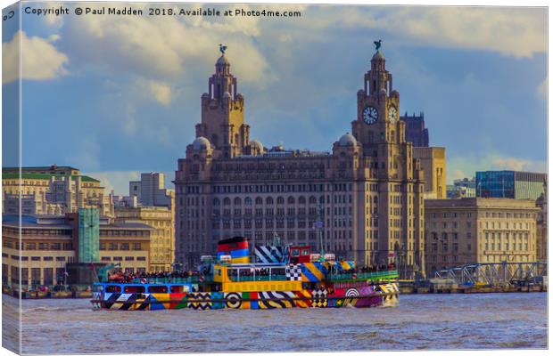 The Dazzling Mersey Ferry Canvas Print by Paul Madden