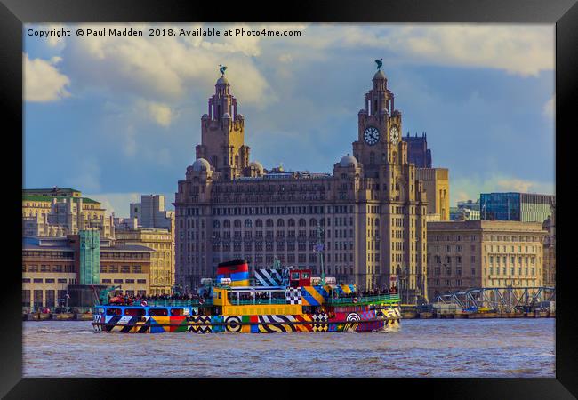 The Dazzling Mersey Ferry Framed Print by Paul Madden