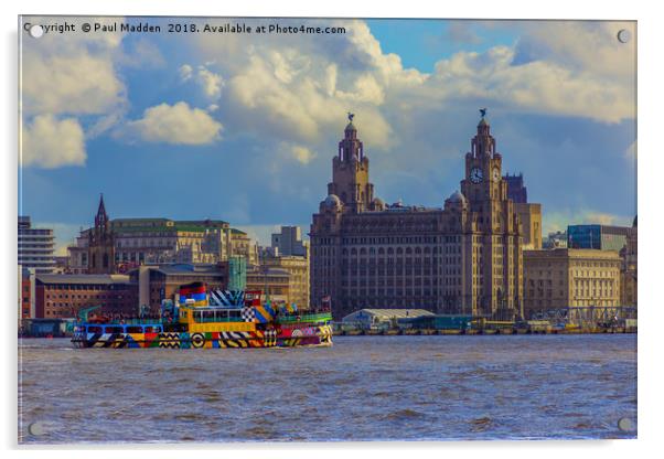 The Mersey Ferry Acrylic by Paul Madden