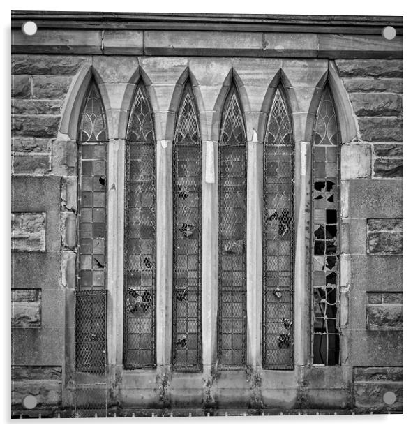 Broken Church Windows Acrylic by Antony McAulay