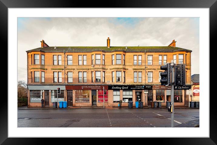 Clydebank Sandstone Tenement Kilbowie Road Framed Mounted Print by Antony McAulay