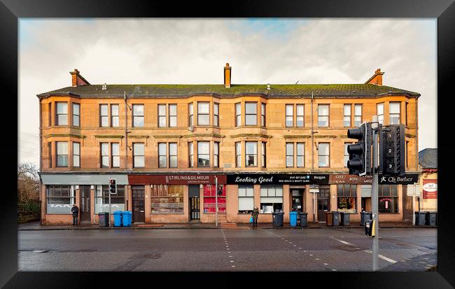 Clydebank Sandstone Tenement Kilbowie Road Framed Print by Antony McAulay