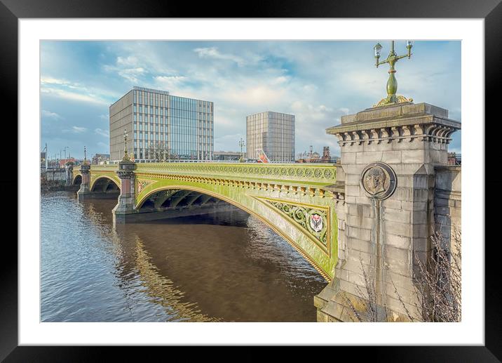 Glasgow Albert Bridge Framed Mounted Print by Antony McAulay