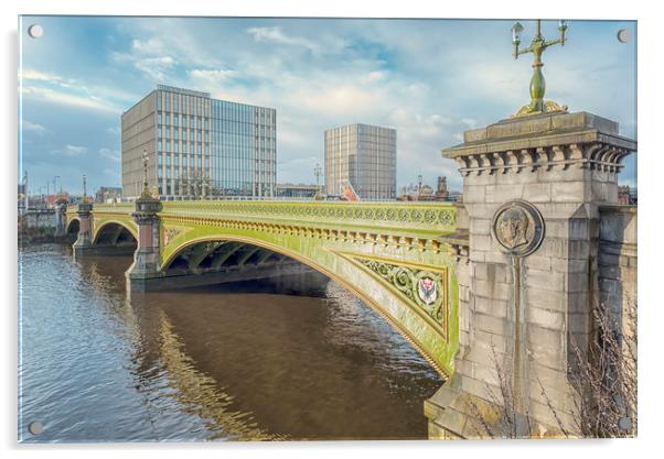 Glasgow Albert Bridge Acrylic by Antony McAulay